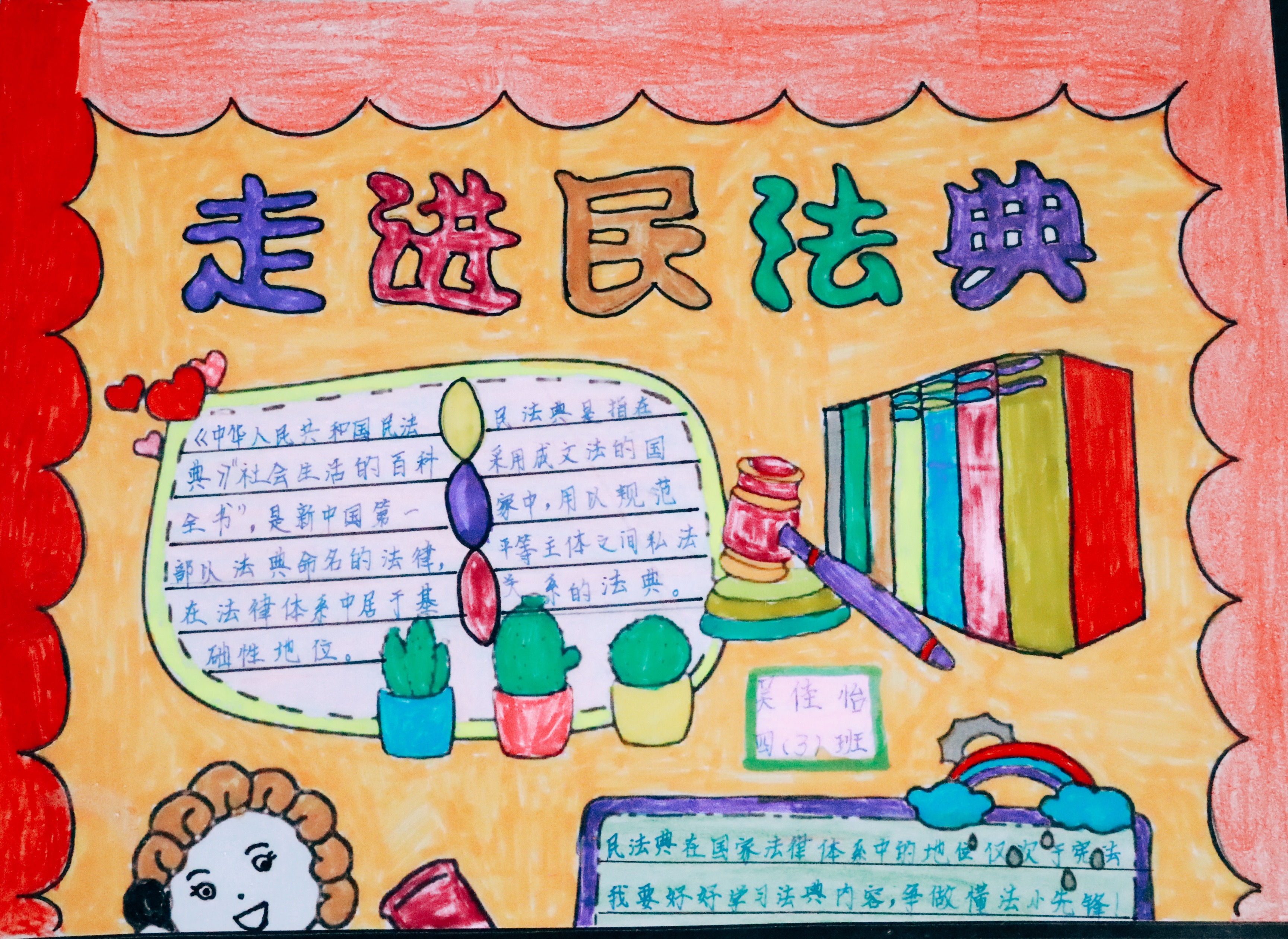 民法典校园手抄报上