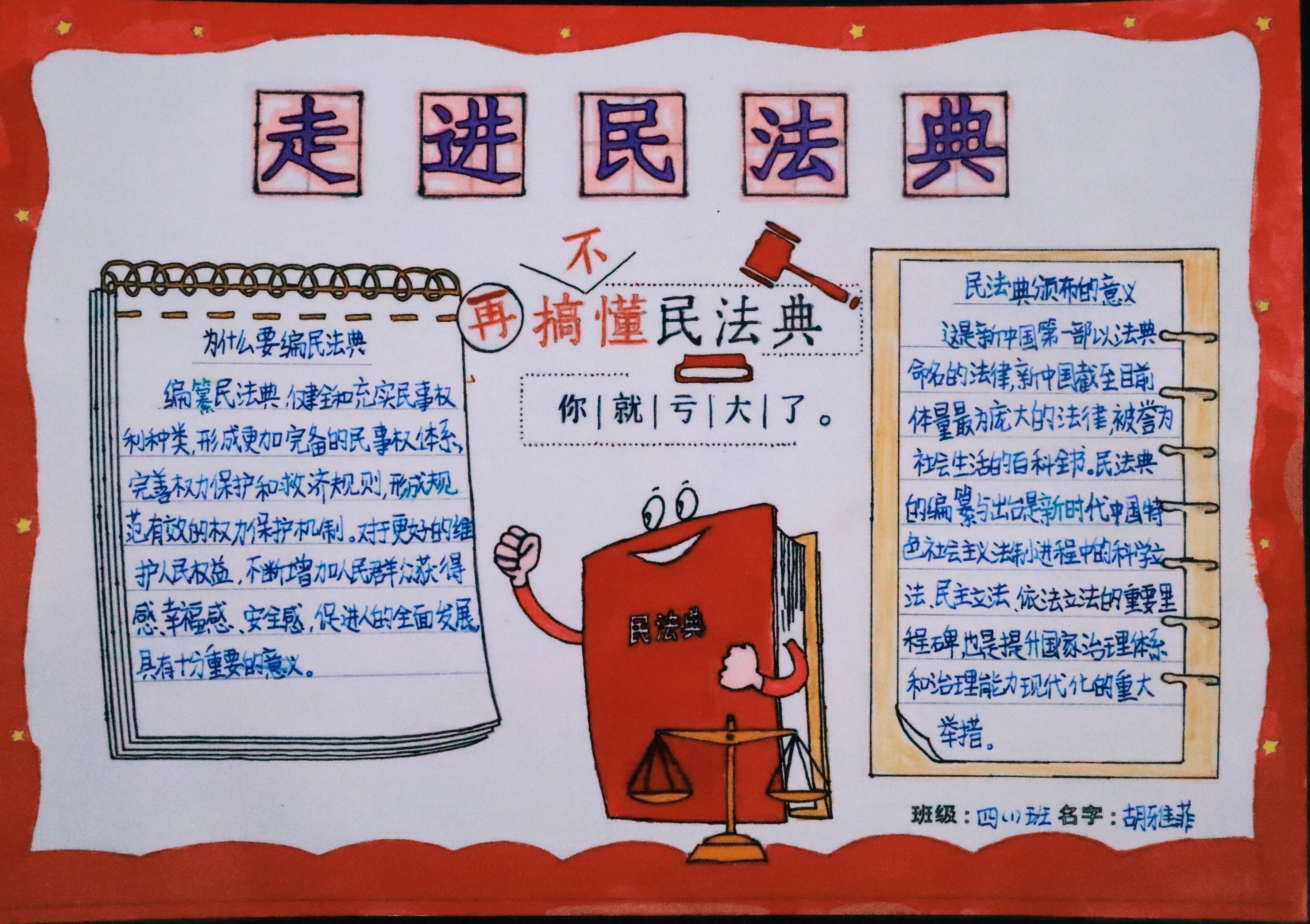民法典校园手抄报上